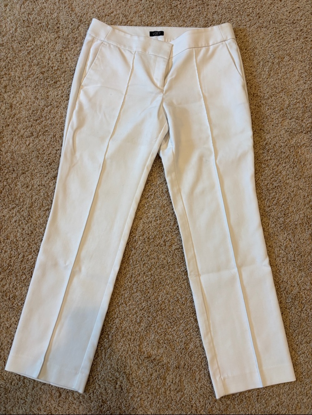 LOFT White Tailored Dress Pants